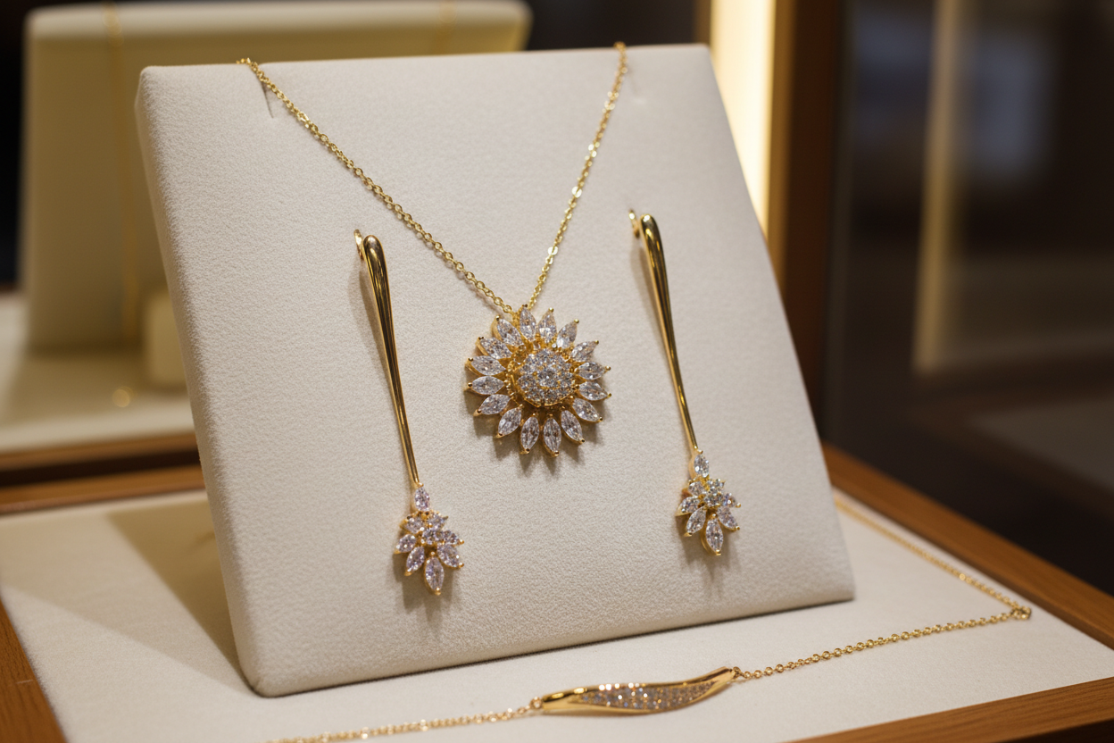 faca um conjunto de joias Auréa Lumière