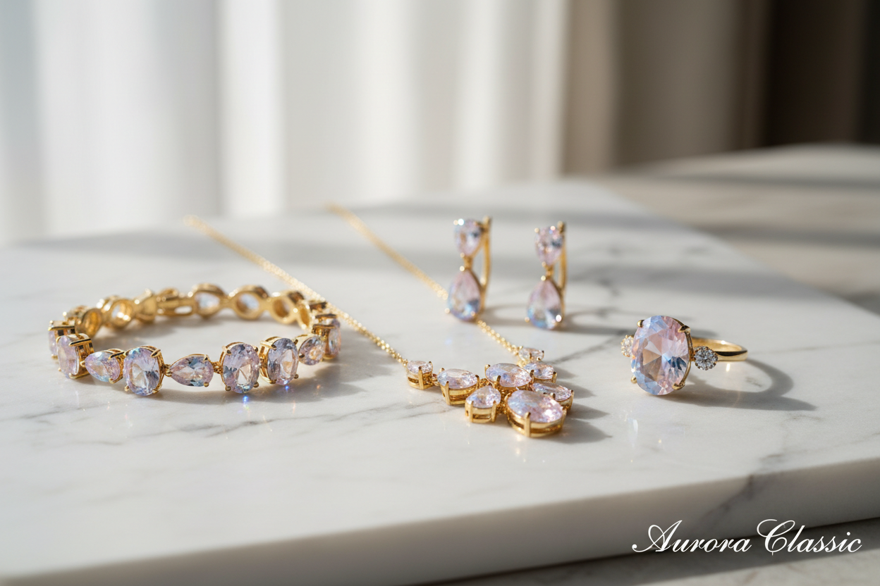 faca um conjunto de joias aurora classic